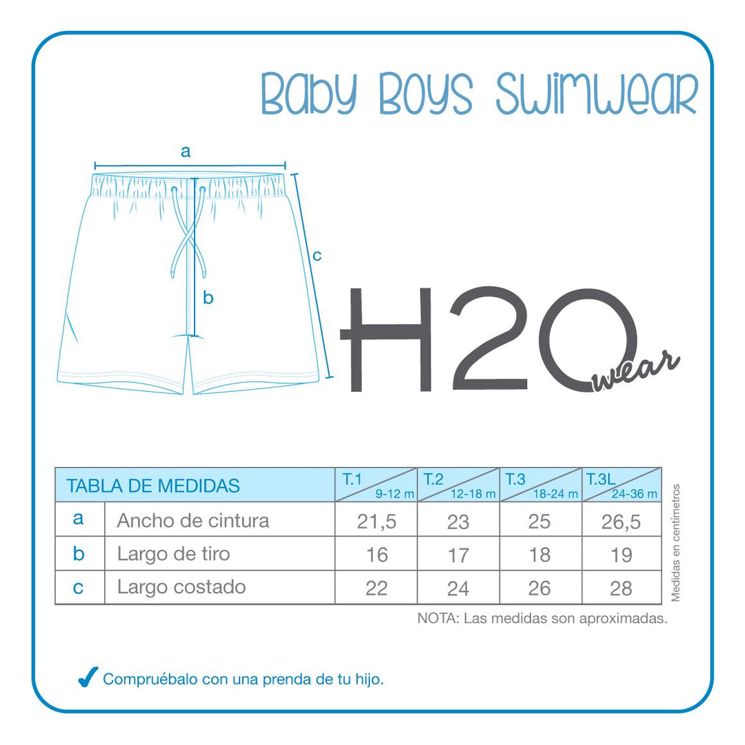Pack 3 Short Baño Bebé Niño | H2O WEAR