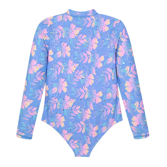 Traje de Baño UV50 Niña Con Zipper M.Larga | H2O WEAR