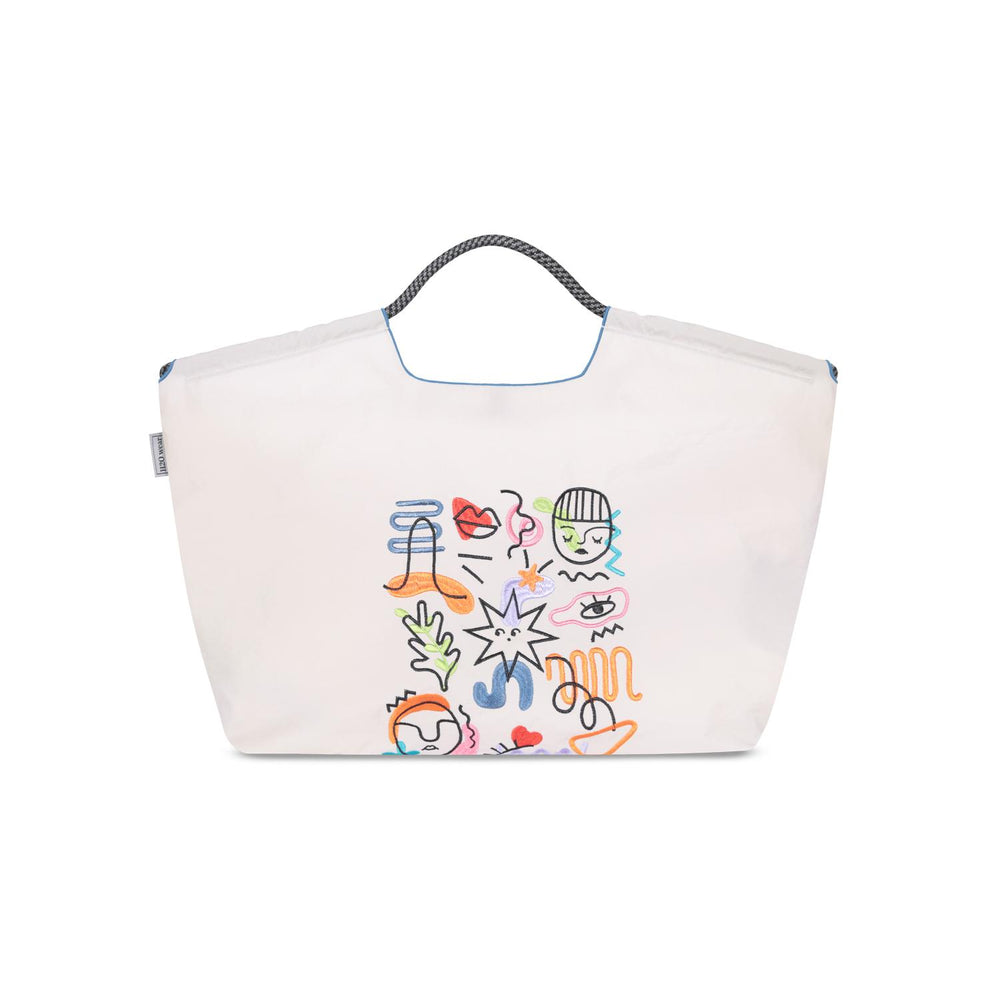Bolso Bordado Abstract H2O Wear Crema