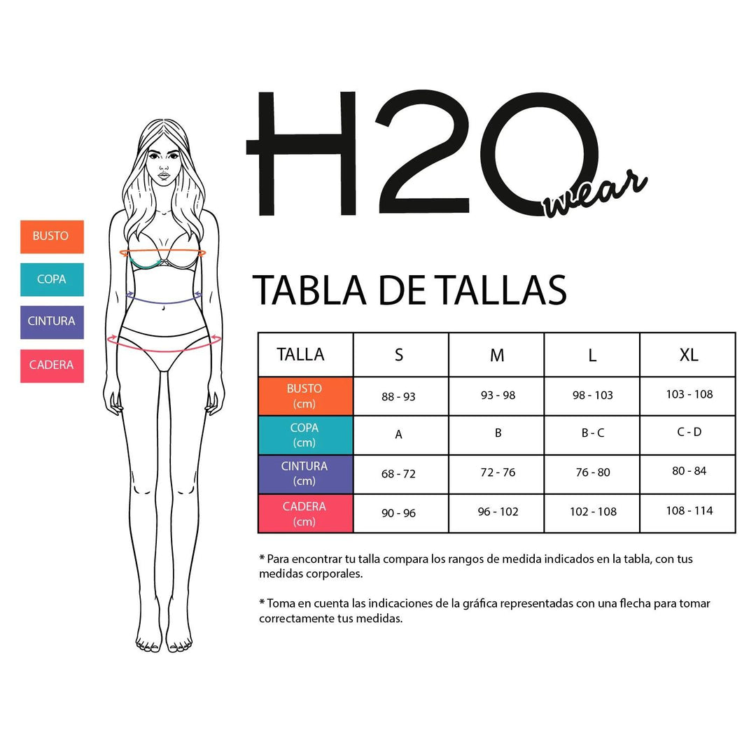 Traje de Baño Calzón Clásico Mujer H2O Wear Azul