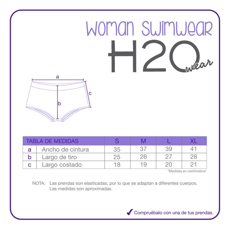 Traje de Baño Bottom Hot Pant Olivia H2O Wear Negro