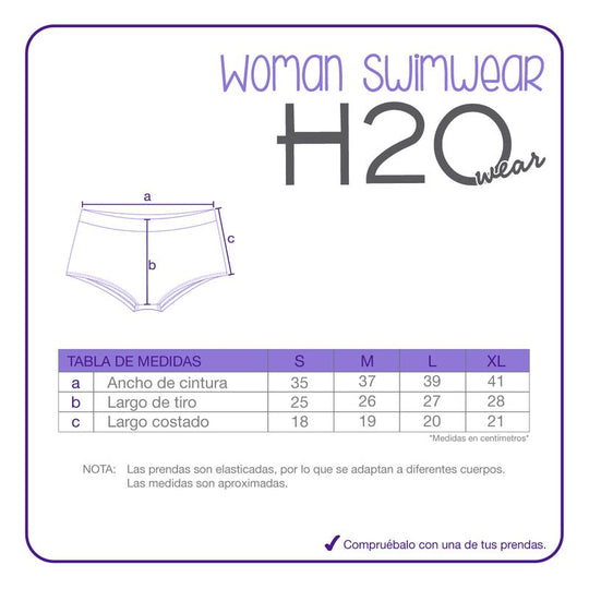 Traje de Baño Bottom Hot Pant Olivia H2O Wear Negro