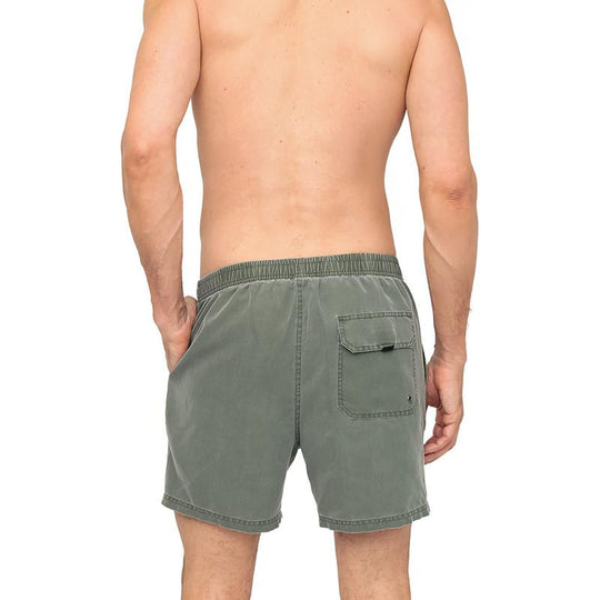 Traje de Baño Hombre Short  Liso Gastado H2O Wear Verde