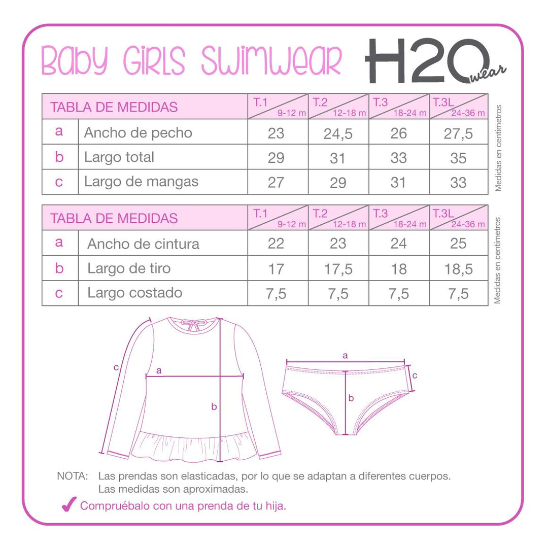 Set UV UV50 Bebé Niña M.Larga | H2O WEAR