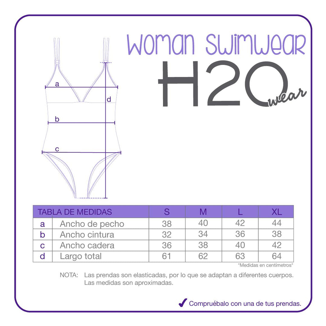 Traje de Baño Mujer Anais B  H2O Wear Turquesa