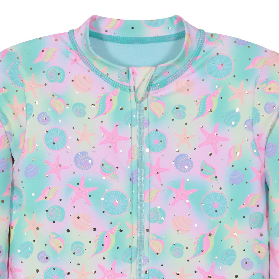 Traje de Baño UV50 Niña Con Zipper M.Larga | H2O WEAR