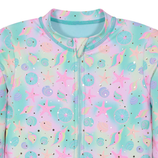 Traje de Baño UV50 Niña Con Zipper M.Larga | H2O WEAR