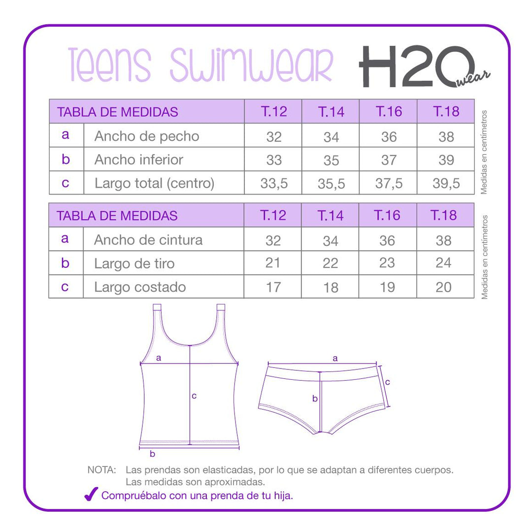 Tankini UV50 Teens Niña Sublimado| H2O WEAR