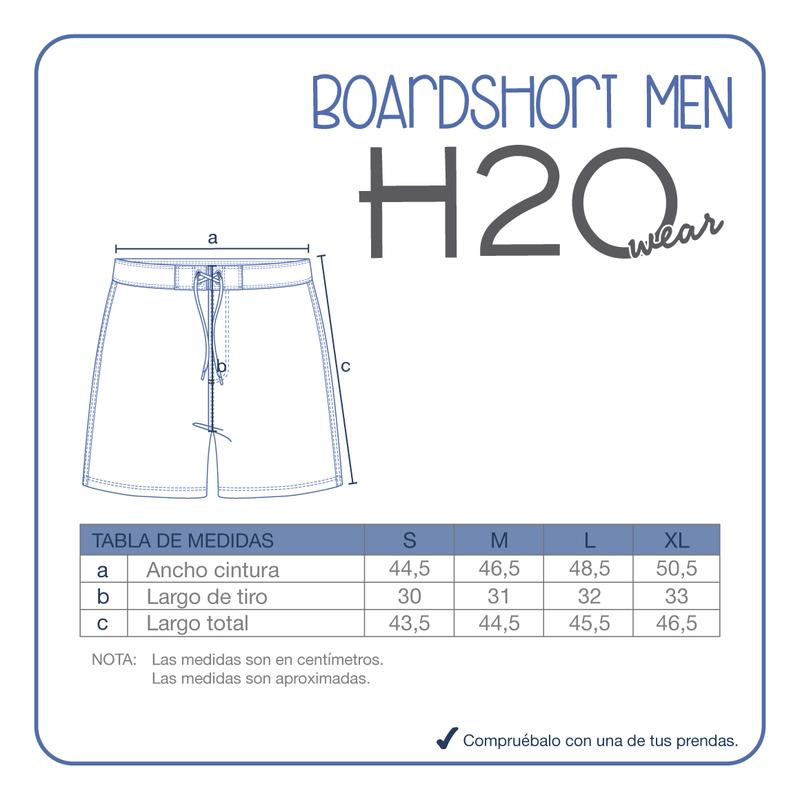 Traje de Baño Hombre Short Pretina W Stretch H2O Wear Negro