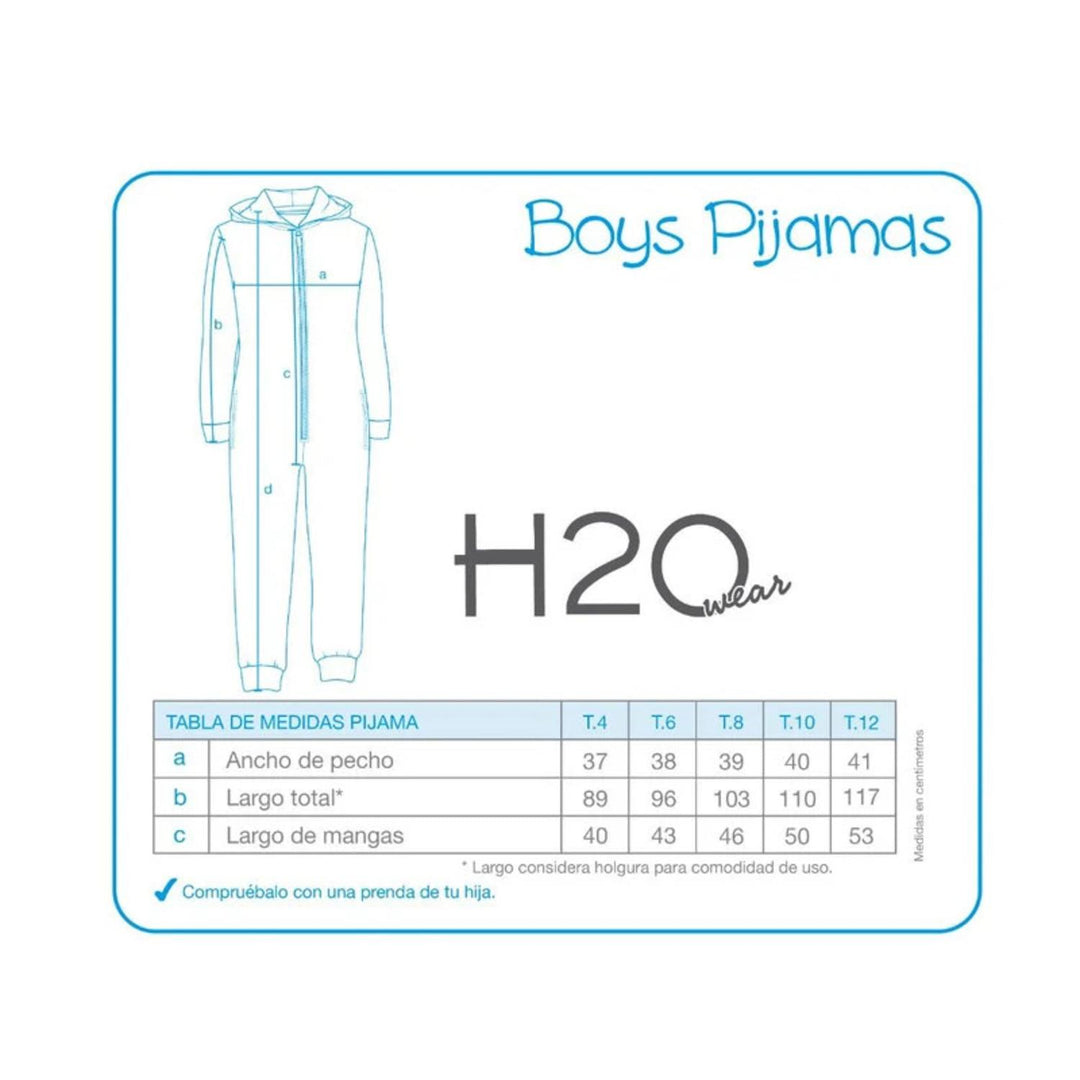 Pijama Niño Polar Camuflaje H2O Wear Azul