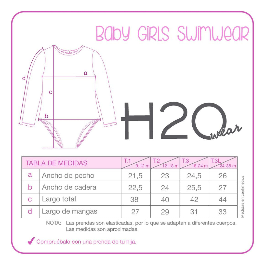 Traje de Baño UV50 Bebé Niña Stitch M.Larga | Disney