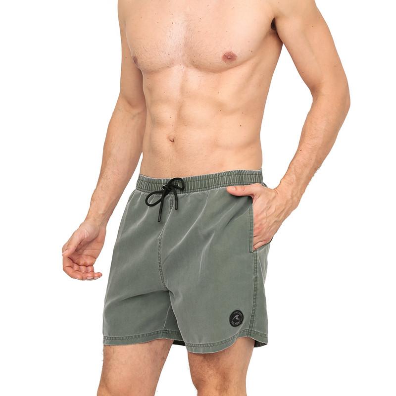 Traje de Baño Hombre Short  Liso Gastado H2O Wear Verde
