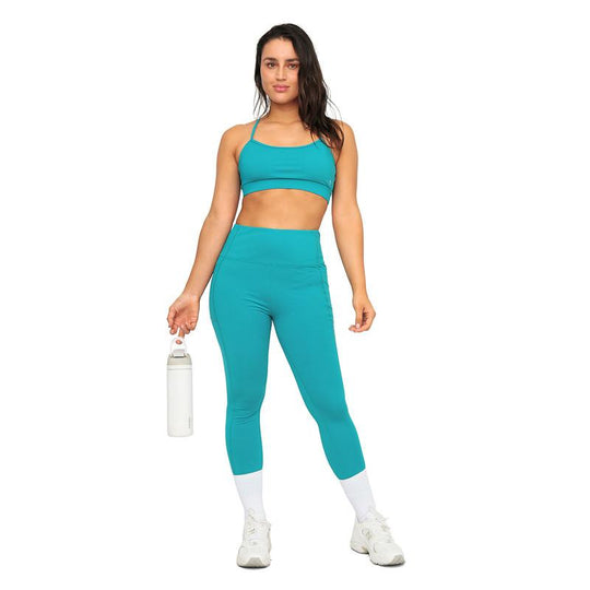 Legging Mujer Clasica Con Bolsillos H2O Wear Turquesa