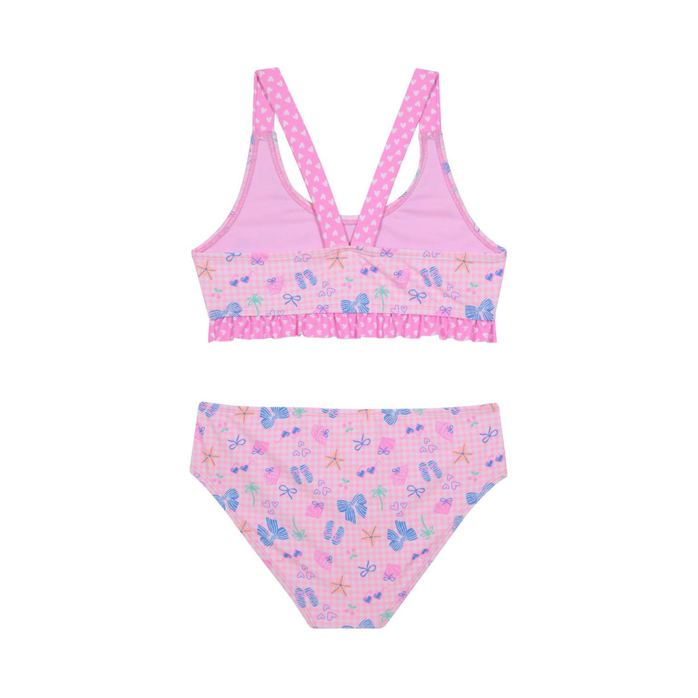 Bikini UV50 Niña Top Vuelos Y Tirantes Recogidos | H2O WEAR