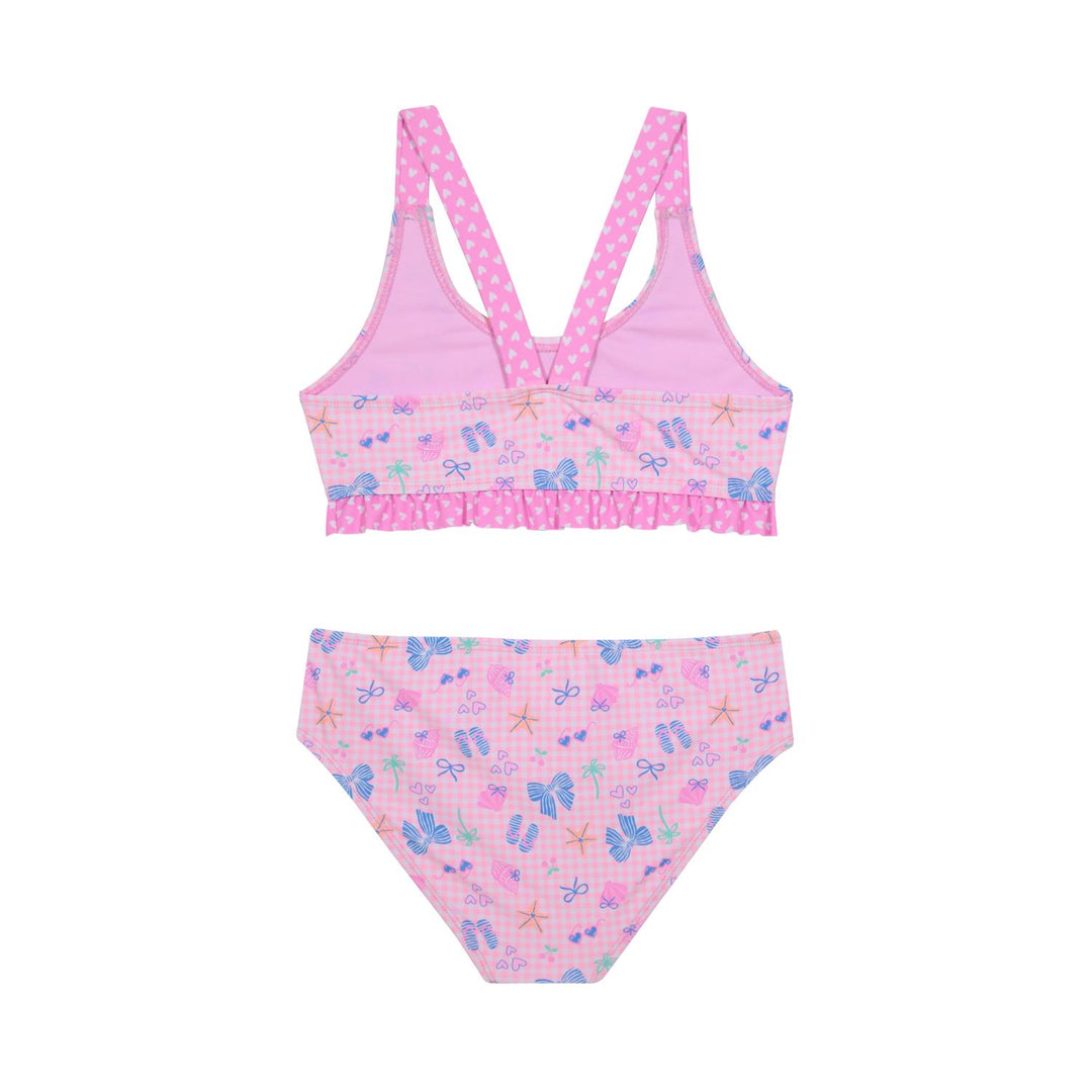 Bikini UV50 Niña Top Vuelos Y Tirantes Recogidos | H2O WEAR