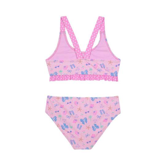 Bikini UV50 Niña Top Vuelos Y Tirantes Recogidos | H2O WEAR