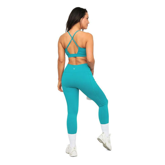 Legging Mujer Clasica Con Bolsillos H2O Wear Turquesa