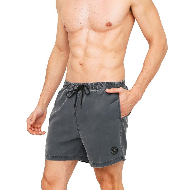 Traje de Baño Hombre Short  Liso Gastado H2O Wear Gris