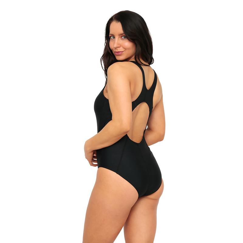 Traje de Baño Mujer Deportivo Franjas H2O Wear Negro