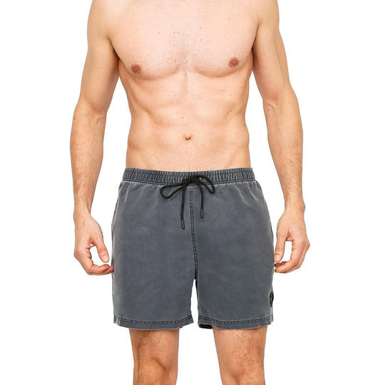 Traje de Baño Hombre Short  Liso Gastado H2O Wear Gris