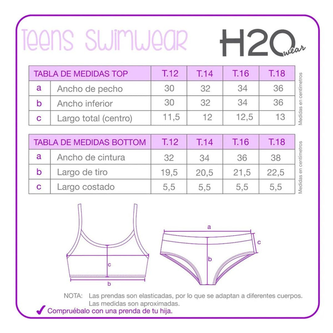 Teens Niña Bikini UV+30 Bretel Rib Rosado