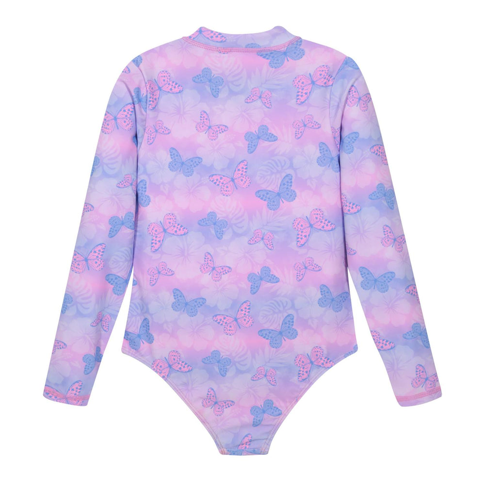 Traje de Baño UV50 Niña Con Zipper M.Larga | H2O WEAR
