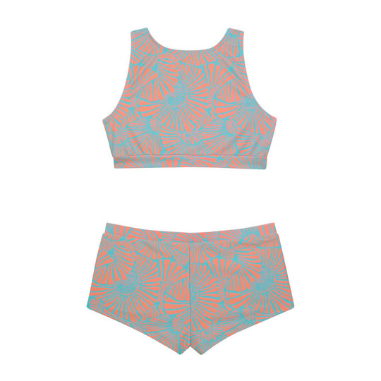 Tankini UV50 Teens Niña Crop Top Amarra | H2O WEAR