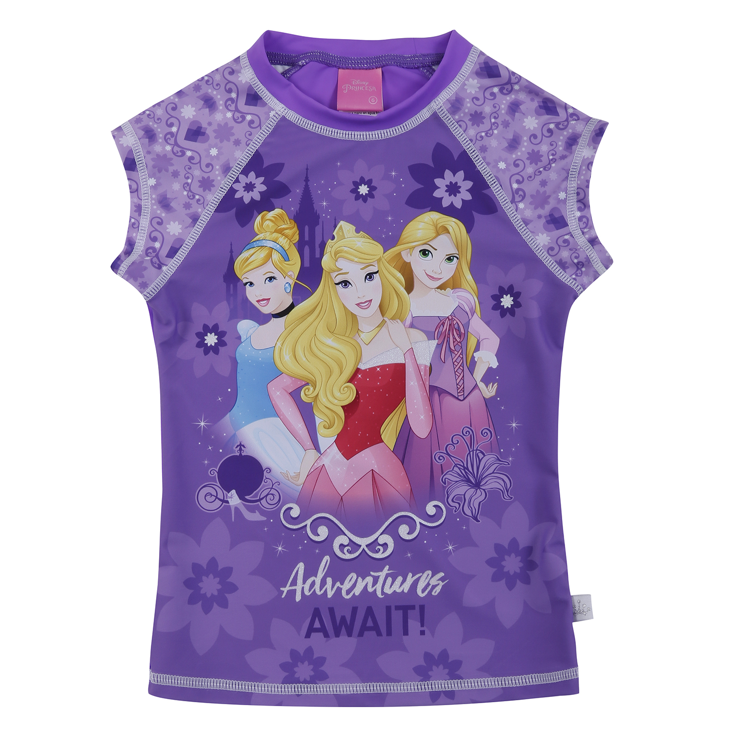 Polera Ni a Manga Corta UV 50 Disney Princesas